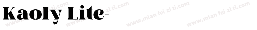 Kaoly Lite字体转换